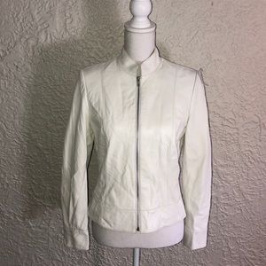 White leather jacket